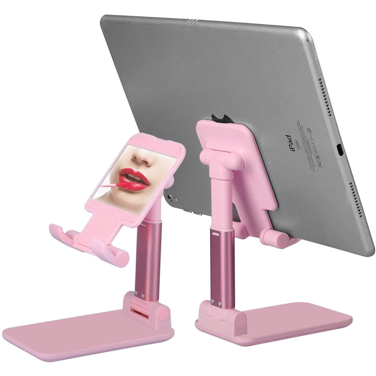 pink tablet stand