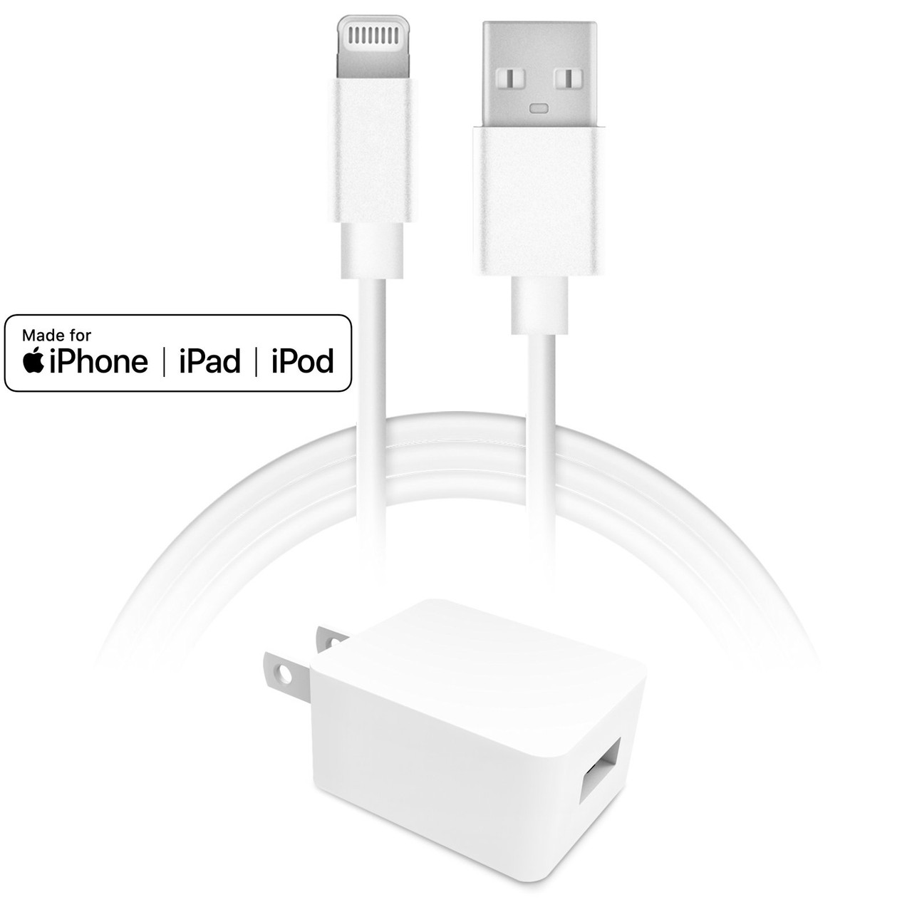 HyperGear MFi Apple Certified USB Wall Charger with USB-A to Lightning  Cable 3ft - White - HD Accessory