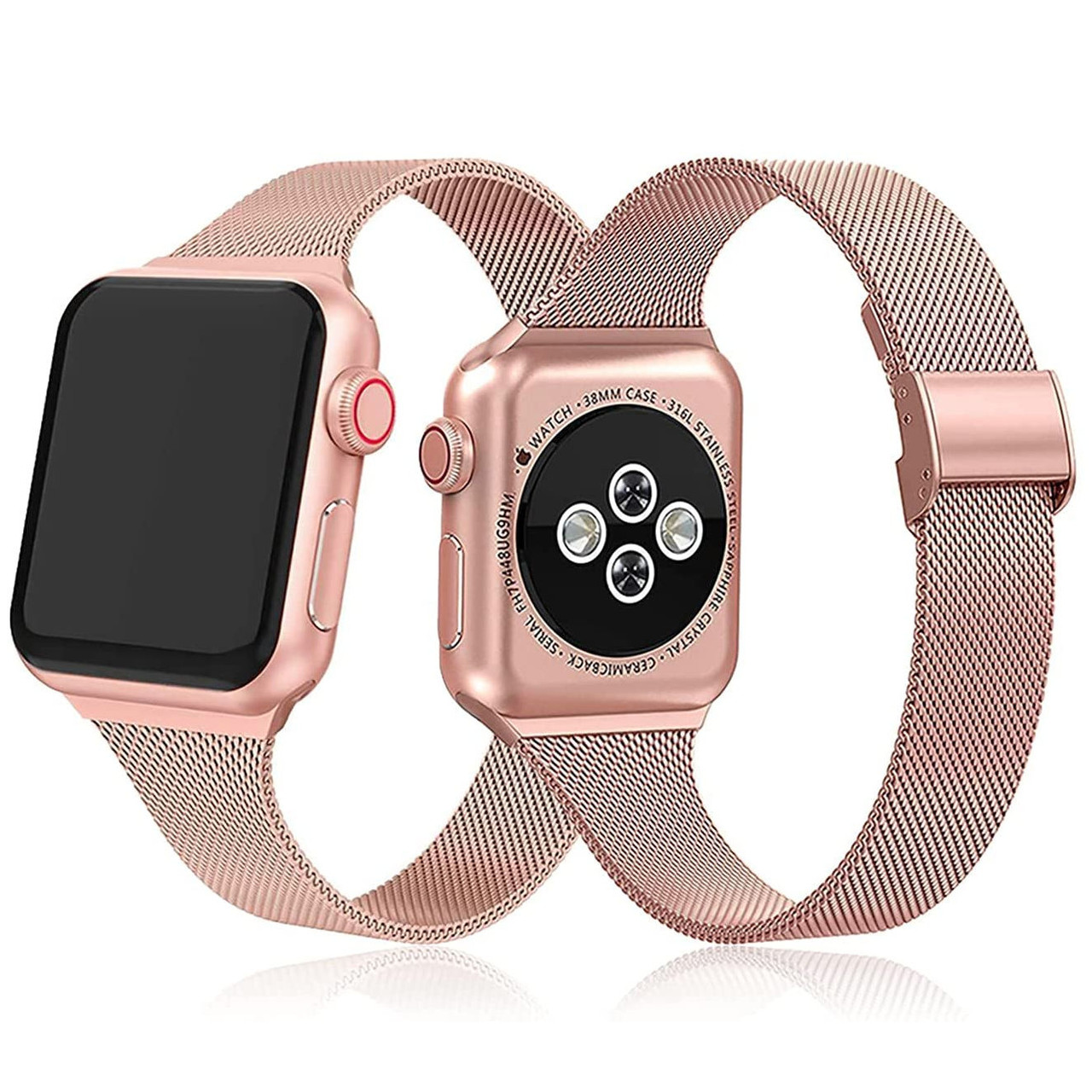 Sale* Stainless Steel Mesh Band for Apple Watch 41mm / 40mm / 38mm - Rose  Gold - HD Accessory