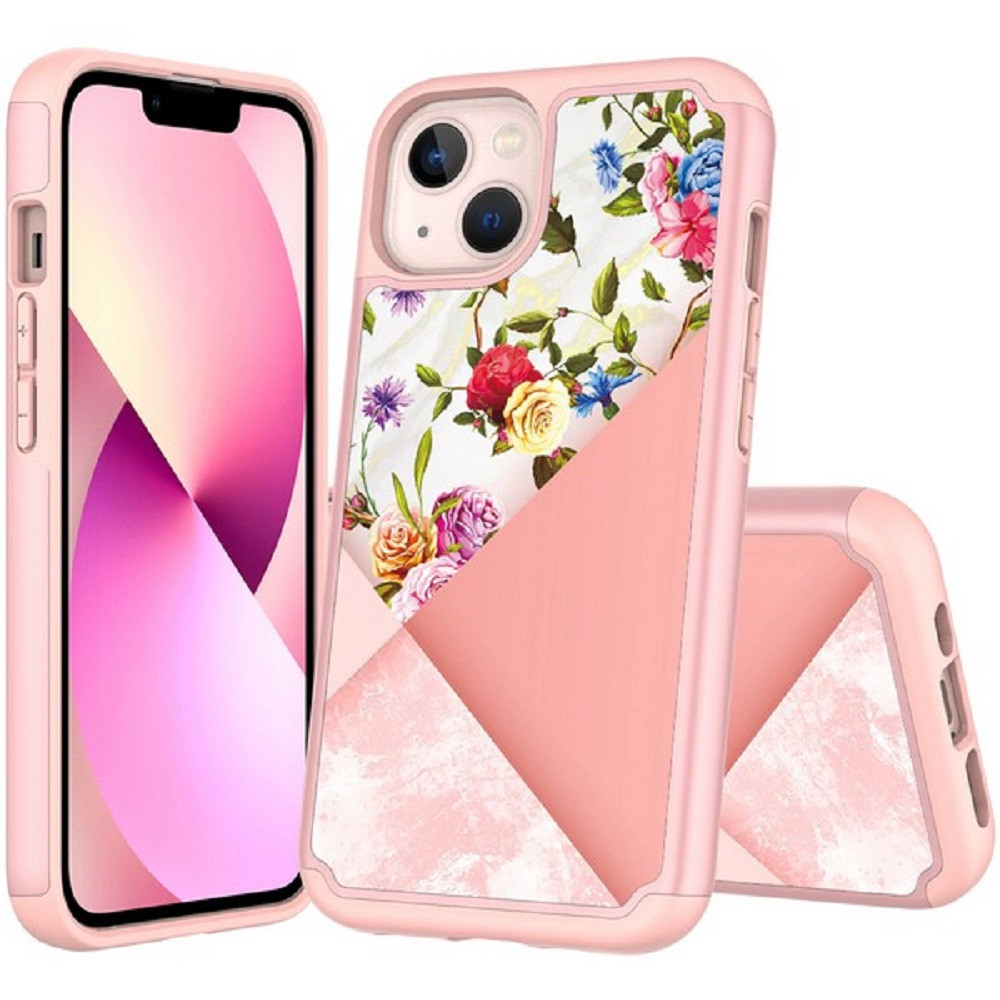Designer Series TotalDefense Hybrid Case for iPhone 13 Roses HD