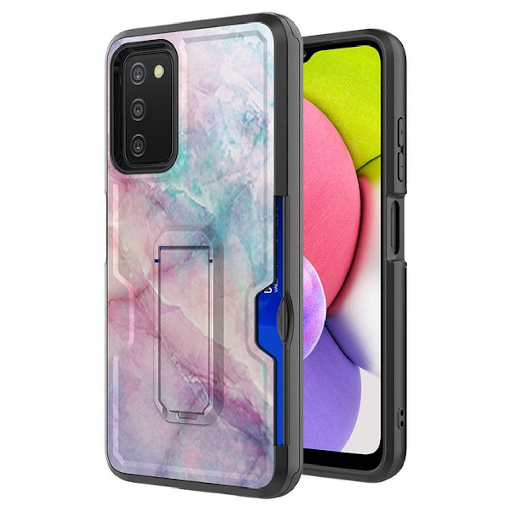 Ultra Rugged Hybrid Kickstand Case with Card Slot for Samsung Galaxy