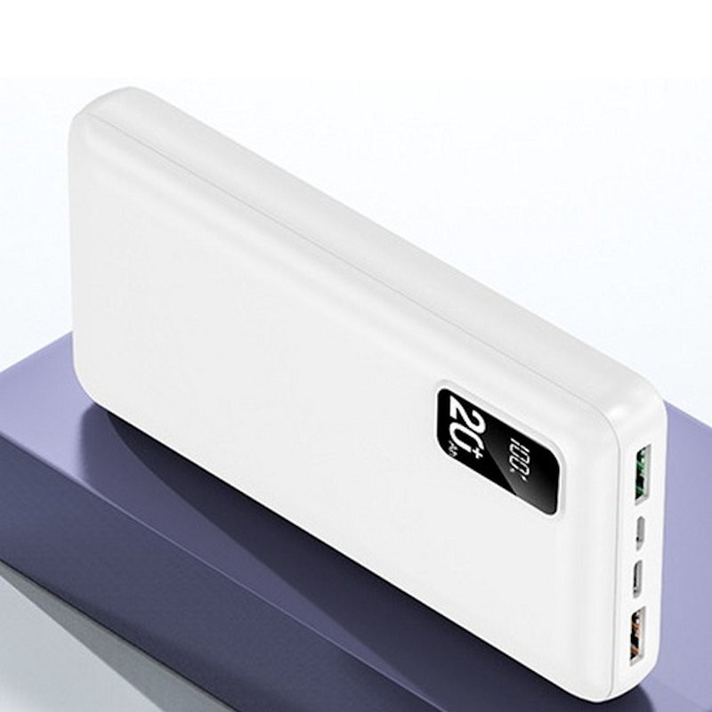 20000mAh PD Power Delivery + Quick Charge 3.0 Fast Charging High-Capacity Power  Bank Battery - White - HD Accessory