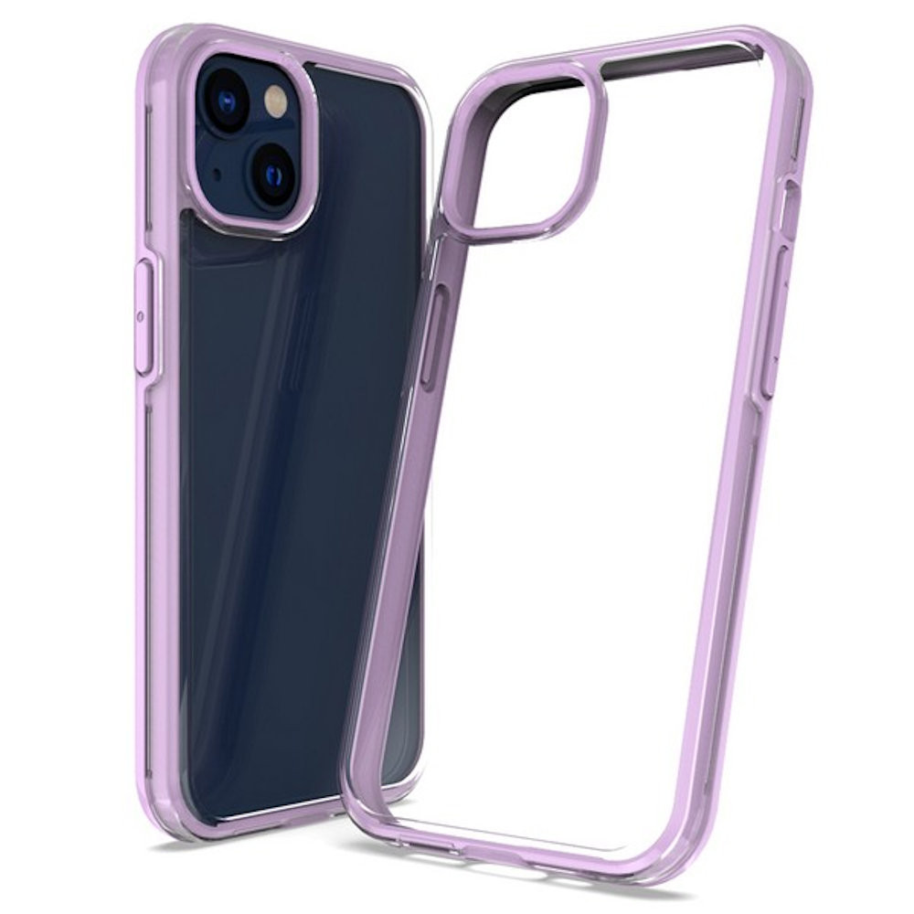 Translucent Series Hybrid Case for iPhone 14 Purple HD Accessory