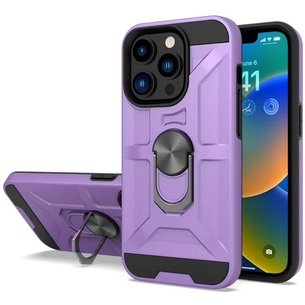 Dynamic Dual Layer Hybrid Case with Ring Grip for iPhone 14 Pro