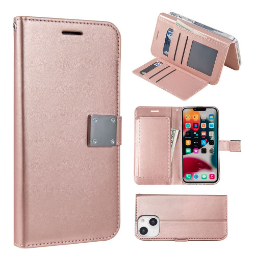 Extra Series Essential Leather Wallet Stand Case for iPhone 14 - Rose ...