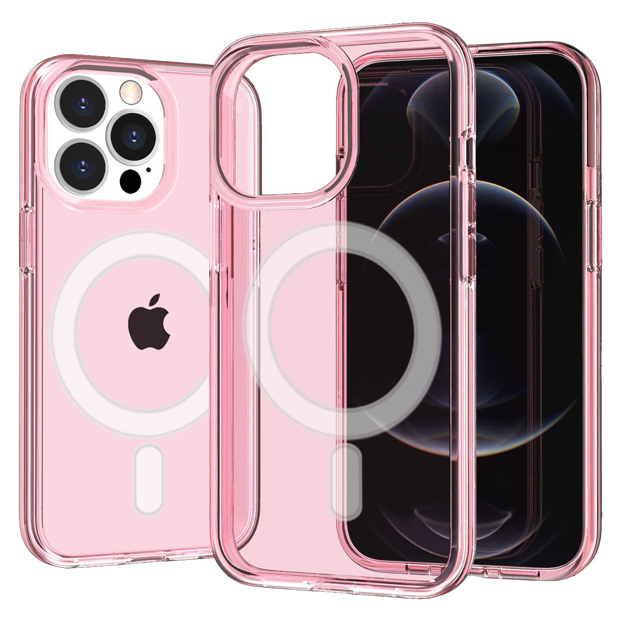 MagSafe Compatible Slim Transparent Case for iPhone 14 - Pink - HD ...