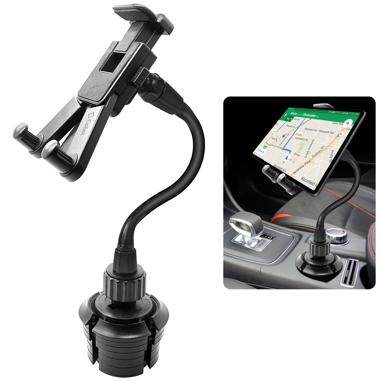 Heavy Duty Cup Holder Mount with Flexible Gooseneck and 360 Degree ...