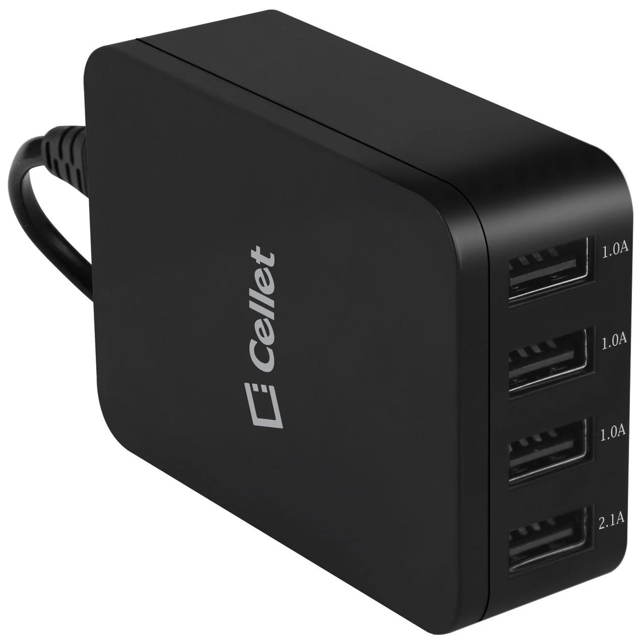 4 Port USBA Desktop Charging Station Black HD Accessory