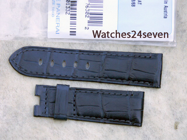 Panerai OEM Dark Blue Alligator strap 22 20 mm standard Watches