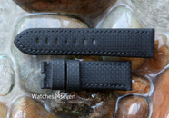 Panerai OEM Calf with Rubberized Carbon Black Coating