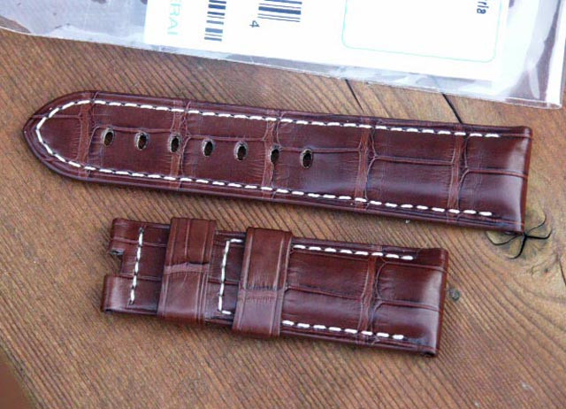 Panerai OEM Brown Alligator Straps standard and XL length Retail