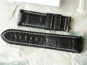 Panerai OEM Black Alligator White Stitching RARE! Retail $425 Now $380 USD