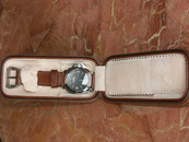 Double Watch Travel Case Brown Leather $75 USD
