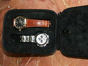Four Watch Travel Case in Black Leather $99 USD