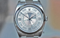 Rolex Oyster Perpetual Silver Concentric Dial Steel 36mm Ref. 116000