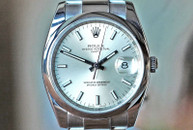 Rolex Oyster Perpetual Date Silver Dial Steel 34mm Ref. 115200