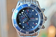 Omega Seamaster Chronograph Blue Wave Dial Steel 41.5mm
