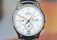 Zenith Captain Winsor Chronograph White Dial Gold hands Steel 42mm