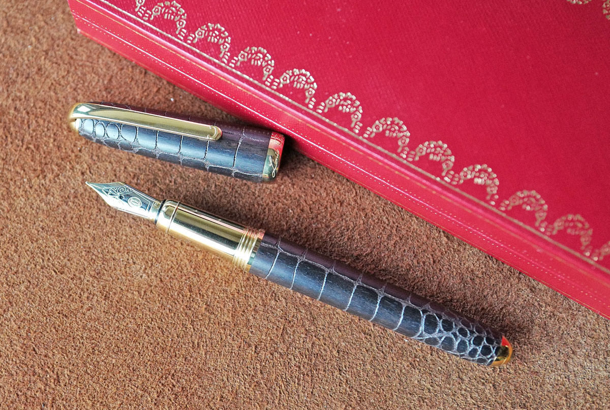 Cartier Dandy Ebony Crocodile Engraved Ebony Limited Edition Fountain Pen