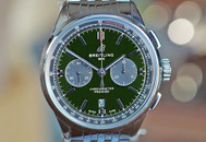 Breitling Bently Premier Chronograph Automatic Green Dial 42mm Ref. AB0118
