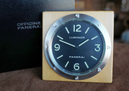 Panerai PAM 151 Luminor Wood Desk Quartz Clock 6 x 6 Inch PAM00151