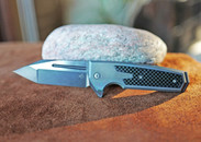 Alan Elishewitz Steel Turquoise & Carbon Fiber Custom Folding Knife