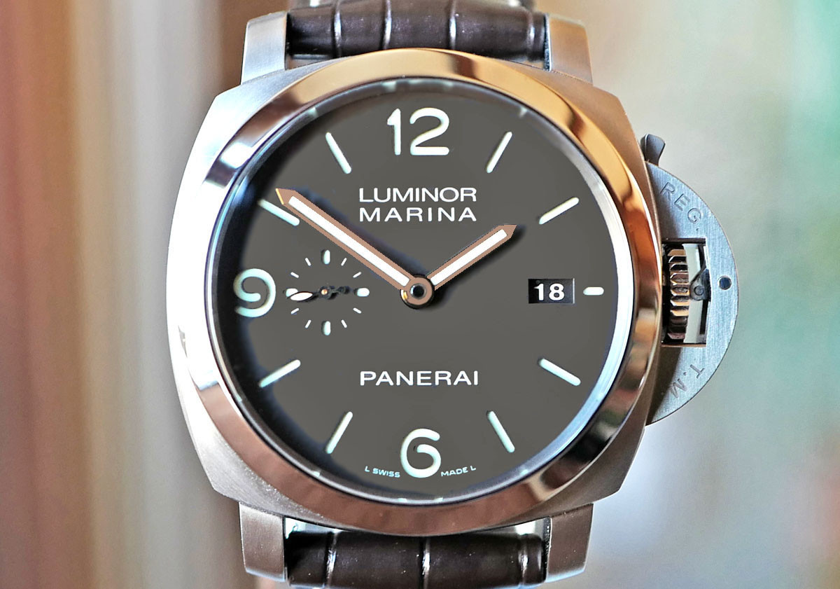 Panerai PAM 351 Luminor Marina Tobacco Dial Titanium 44mm PAM00351 - Watches  24 Seven