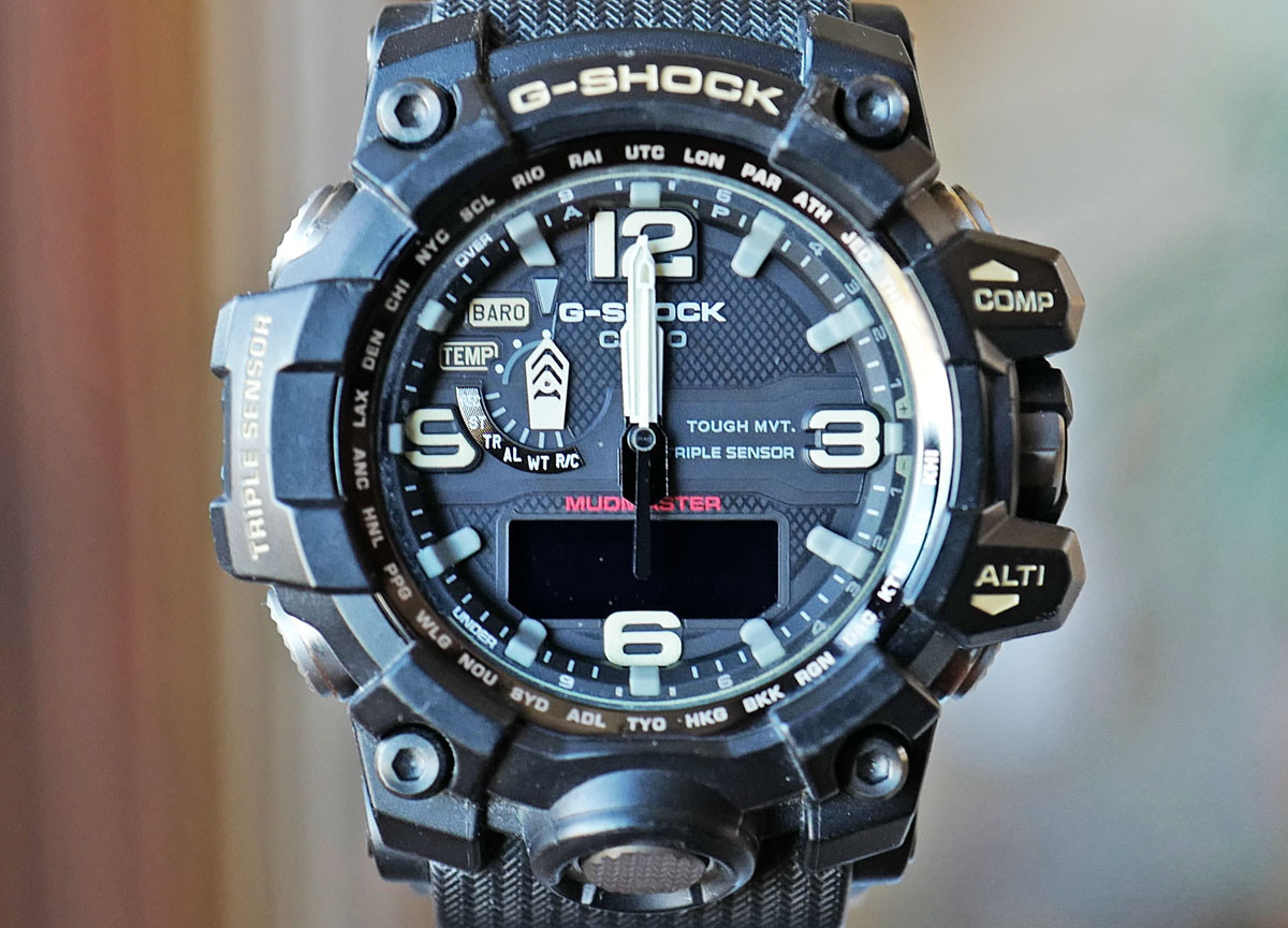 Casio G Shock Mudmaster Black on Rubber Strap 56mm GWG-1000-1AJF - Watches  24 Seven