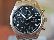 IWC Classic Pilot Chronograph Automatic Steel 42mm Ref. 3717-04 SOLD
