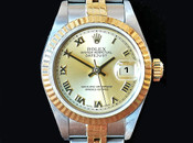 Rolex Datejust Ladies 2 Tone Champagne Dial Jubilee & Fluted 26mm Ref. 79173