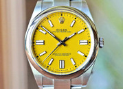 Rolex Oyster Perpetual 41 Mustard Yellow Dial on Oyster Bracelet Ref 124300