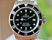 Rolex Sea-Dweller Black Dial Aluminum Insert Steel 40mm Ref. 16600T