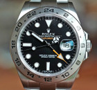 Rolex Explorer II GMT Black Dial Steel 42mm Watch Box & Service Papers 216570