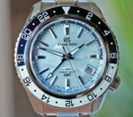 Grand Seiko Hi-Beat 36000 GMT Blue Daybreak LTD Dial Steel 43mm Ref. SBGJ275