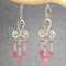 Pink Crystal Drop Earrings