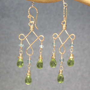 Light Green Dangle Earrings