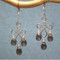 Chandelier Gem Earrings, Customizable (Smokey Quartz)