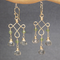 Pale Green Chandelier Earrings, Green Amethyst