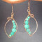 Sea Green Pea Pod Earrings, Rose Gold-Filled