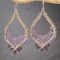 Chandelier Dangle Earrings With Amethyst