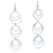 Hand Wired Square Dangle Earrings, Sterling