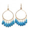 Customizable Hoop Earrings - Turquoise