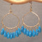Customizable Hoop Earrings - Turquoise