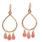 Teardrop Earrings with Gems - Customizable - Peach Chalcedony