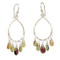 Multi-Colored Gemstone Dangle Earrings