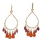 Garnet Dangle Drop Earrings