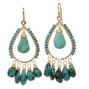 Turquoise Teardrop Earrings