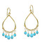 Blue Turquoise Teardrop Earrings