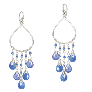 Blue Chandelier Earrings