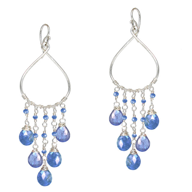 Blue Chandelier Earrings